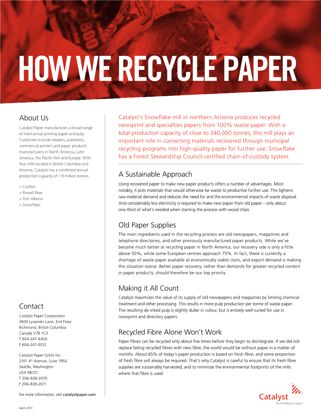 How We Recycle Paper