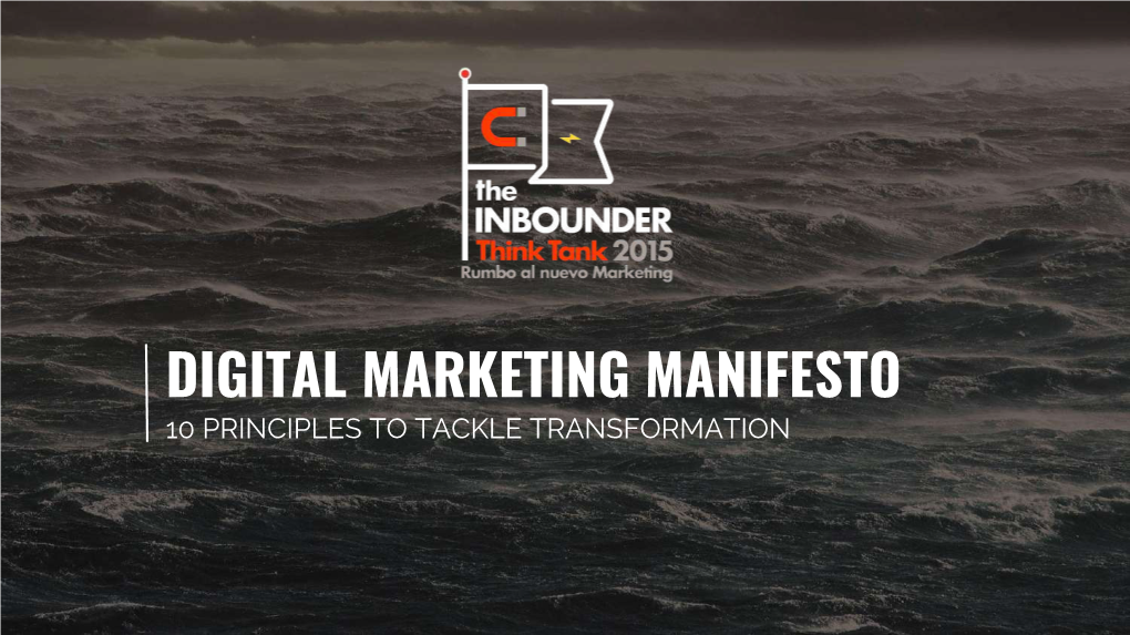 Digital Marketing Manifesto