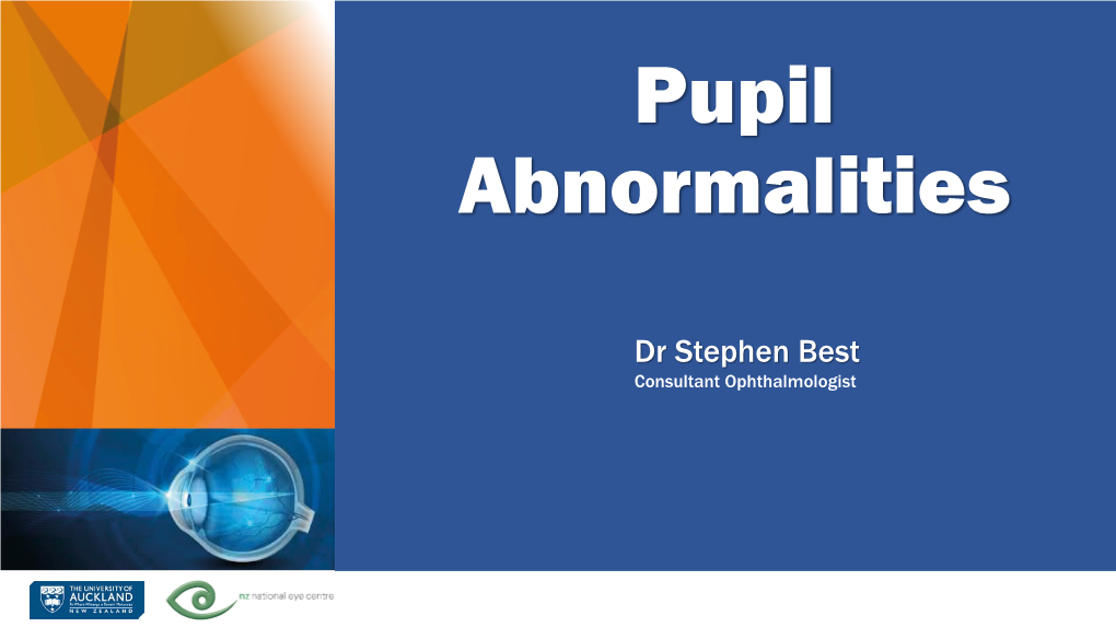 Pupil Abnormalities