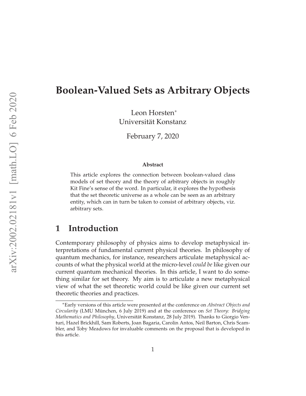 Boolean-Valued Sets As Arbitrary Objects