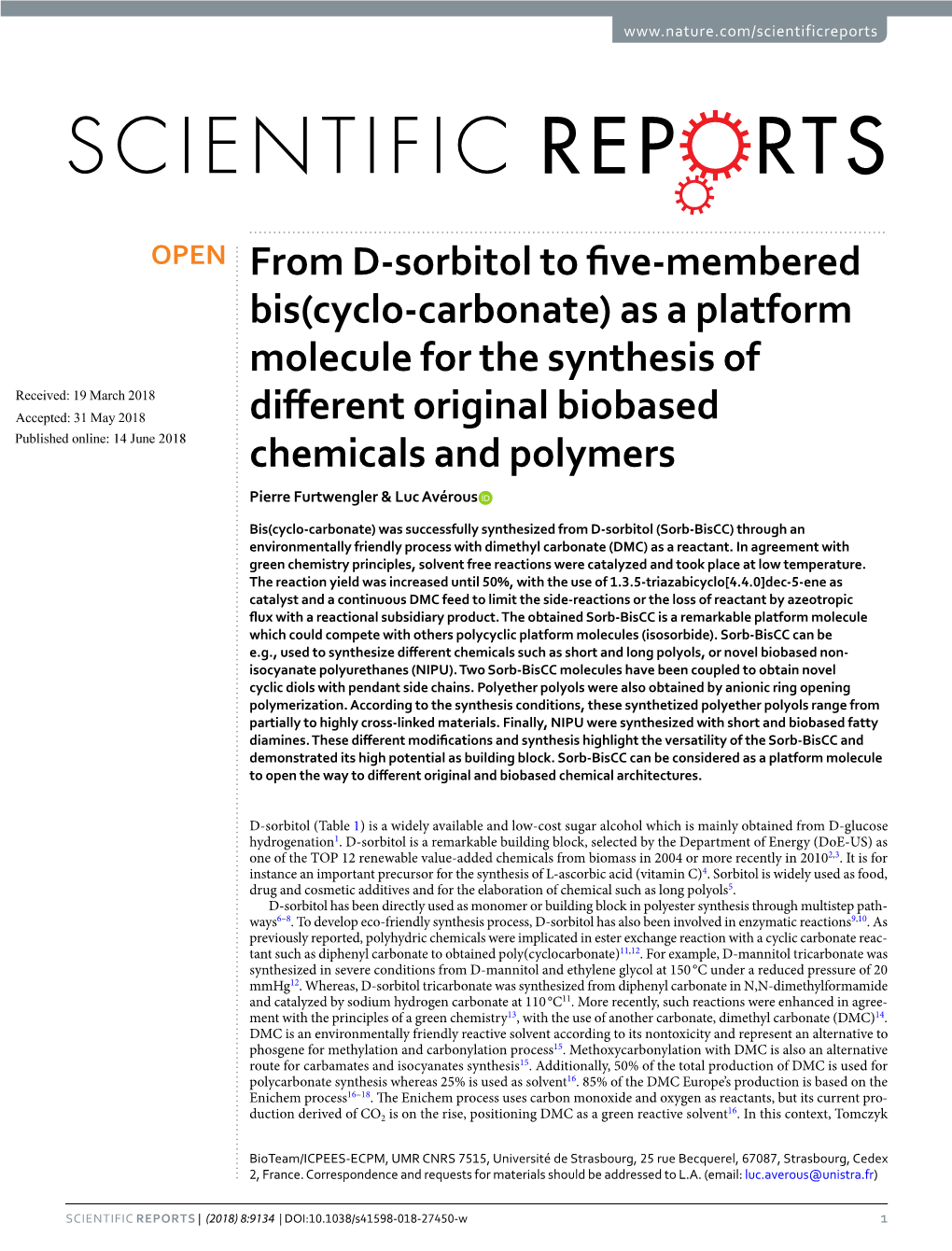 As a Platform Molecule for the Synthesis of Different