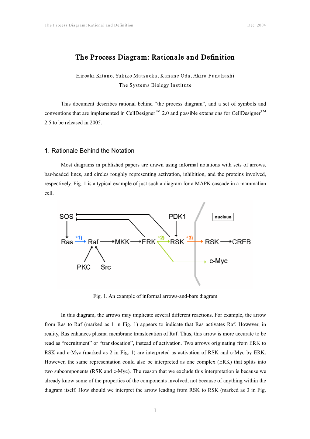 The Process Diagram: Rational and Definition Dec