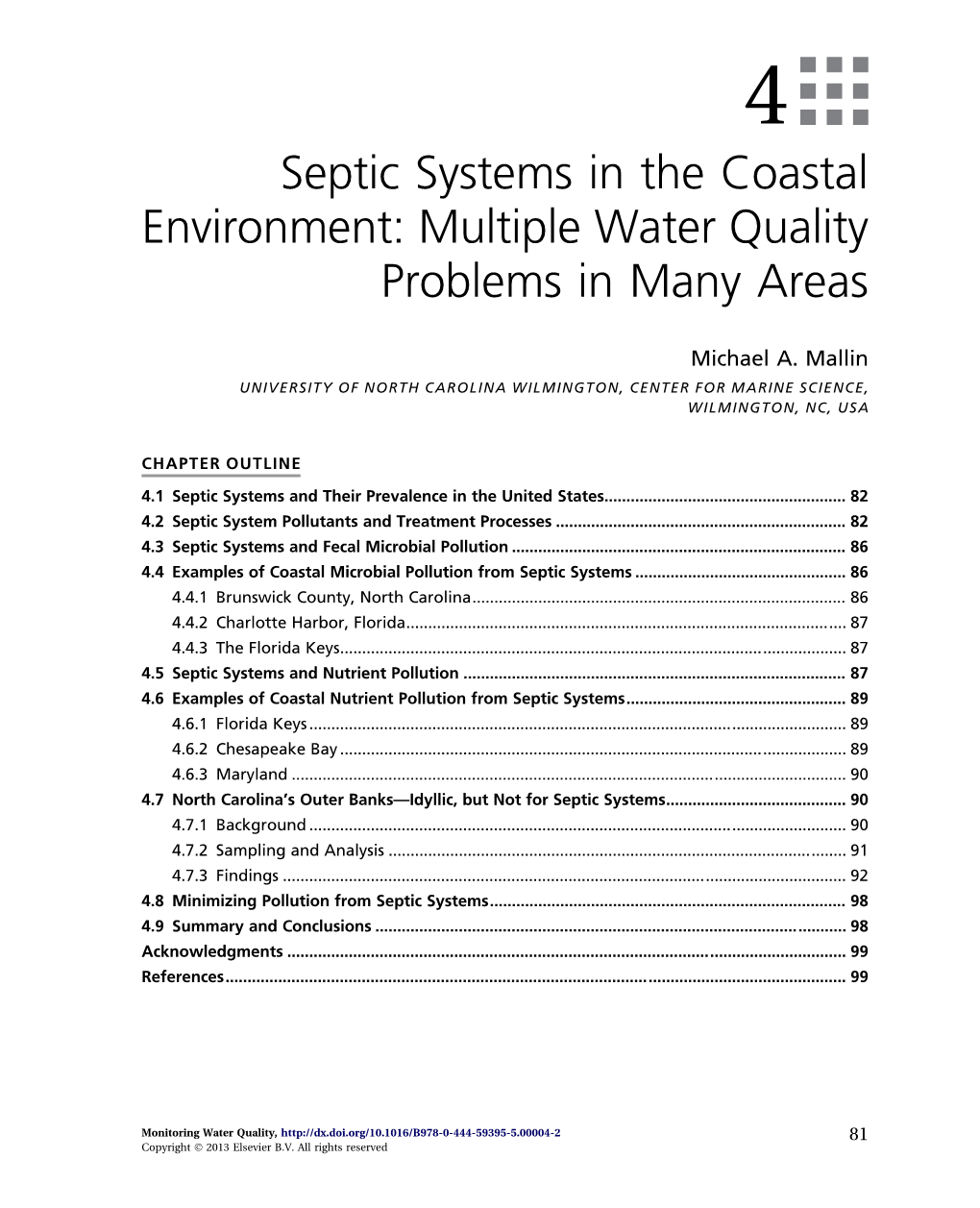 Chapter 4 • Septic Systems in the Coastal Environment 83