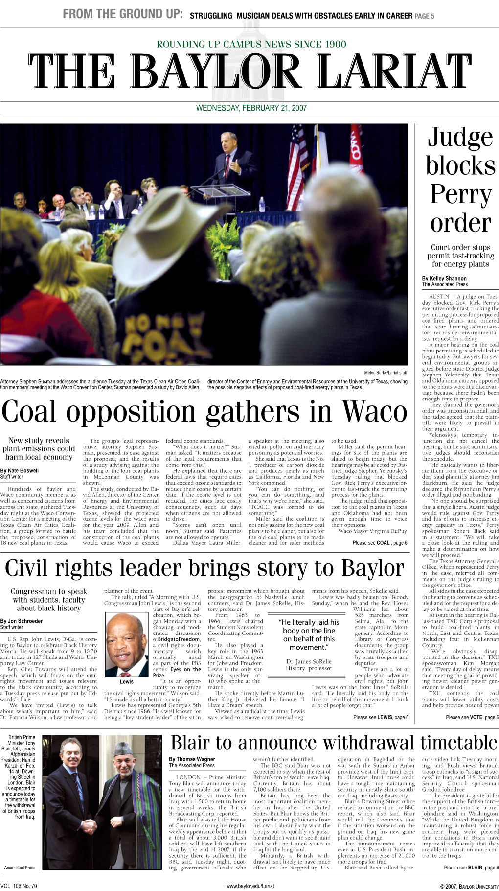 Coal Opposition Gathers in Waco Tiffs Were Likely to Prevail in Their Argument