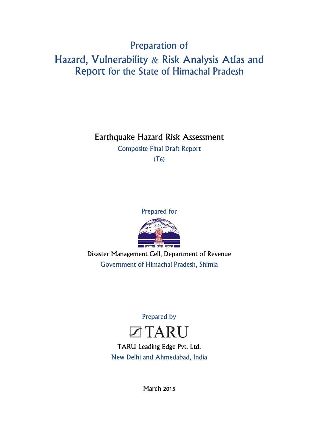 Seismic Hazard of Himachal Pradesh