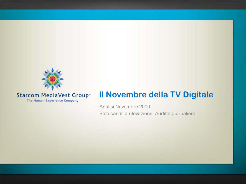 Il Novembre Della TV Digitale