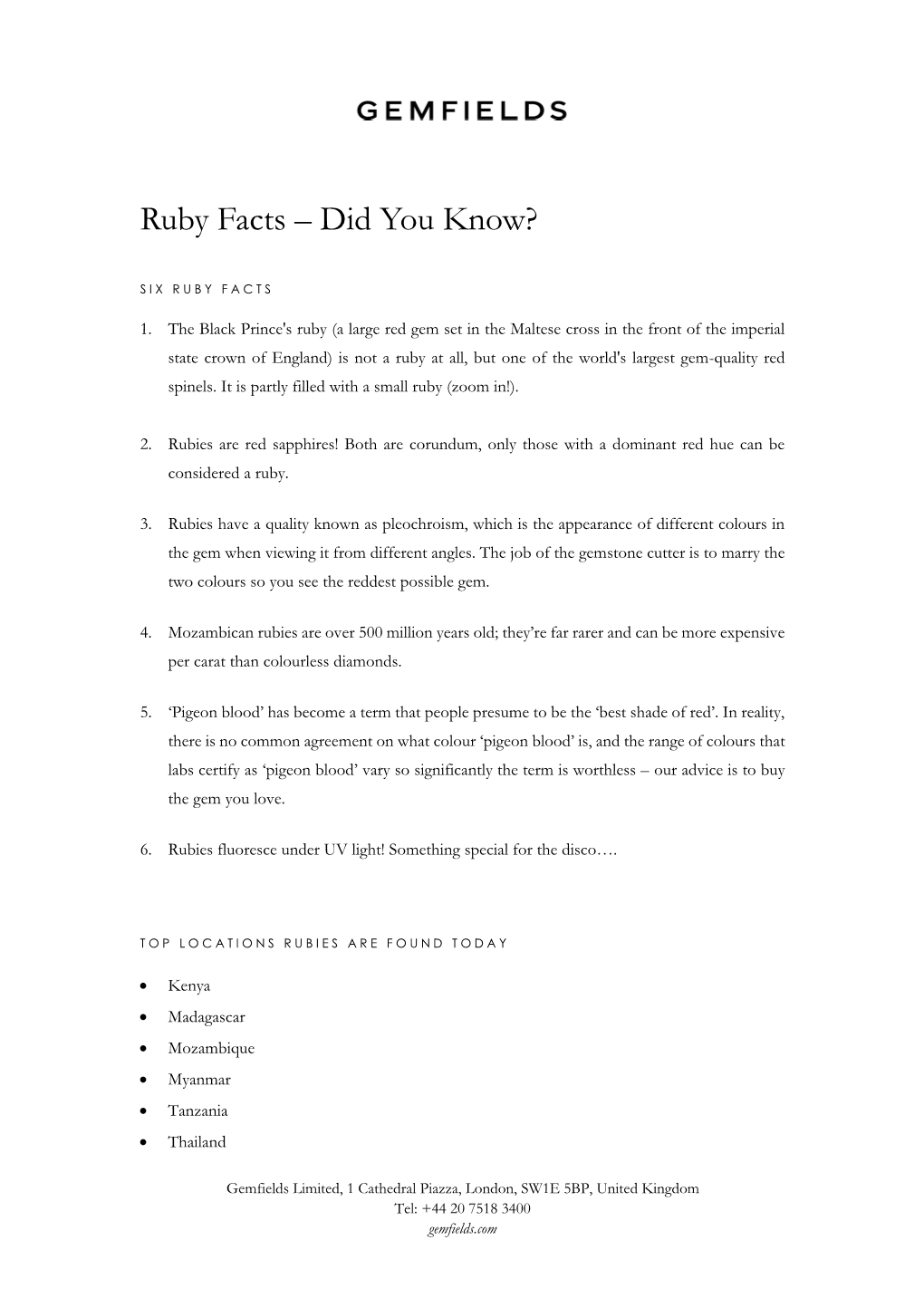 Ruby Facts – Did You Know?