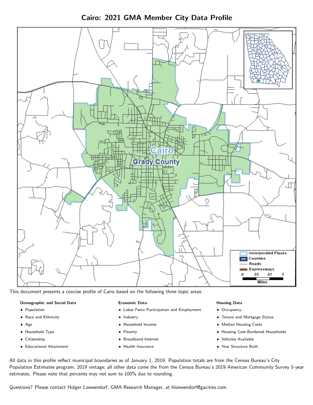 Cairo: 2021 GMA Member City Data Proﬁle