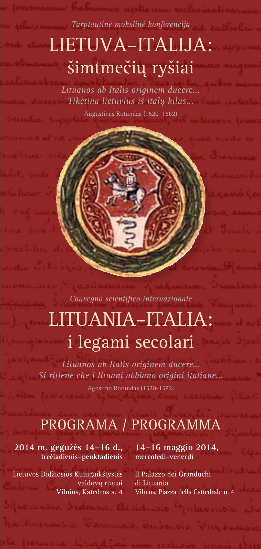 Lituania–Italia: Lietuva–Italija