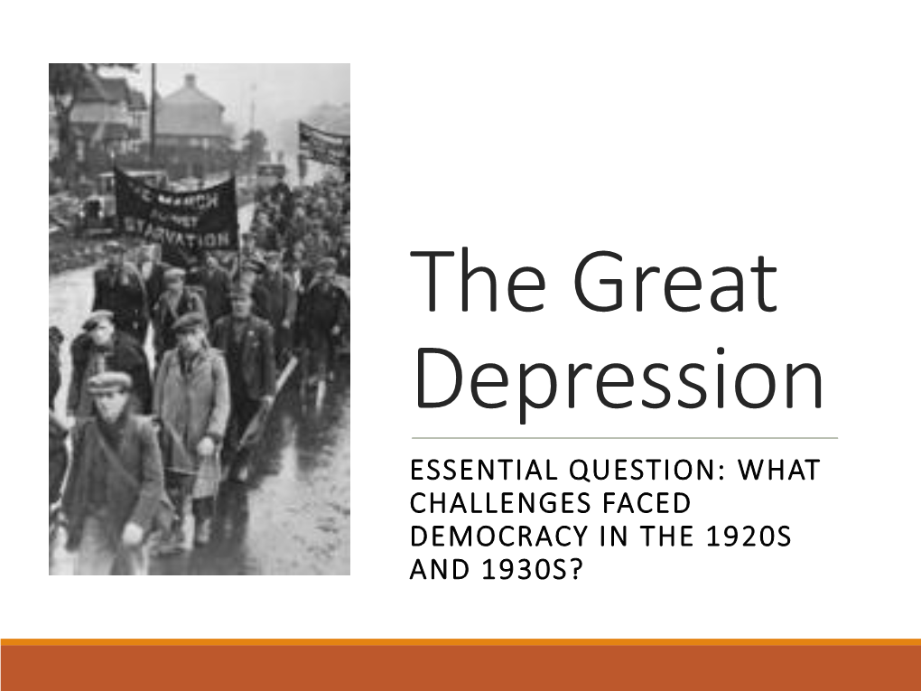 What Challenges Faced Democracy in the 1920S And