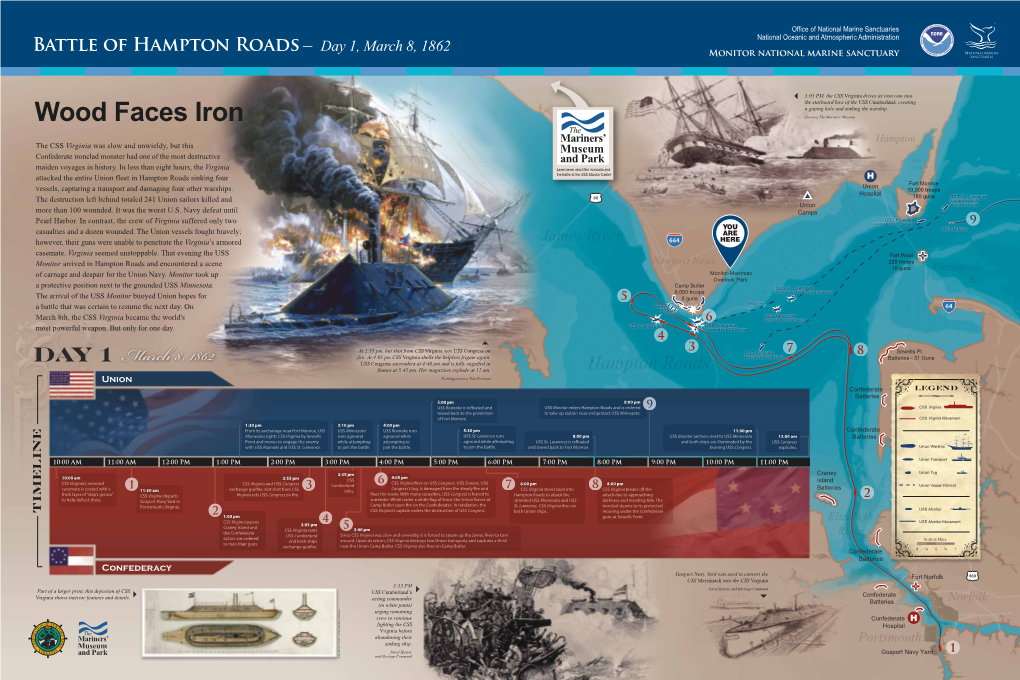 Battle of Hampton Roads – Day 1, March 8, 1862