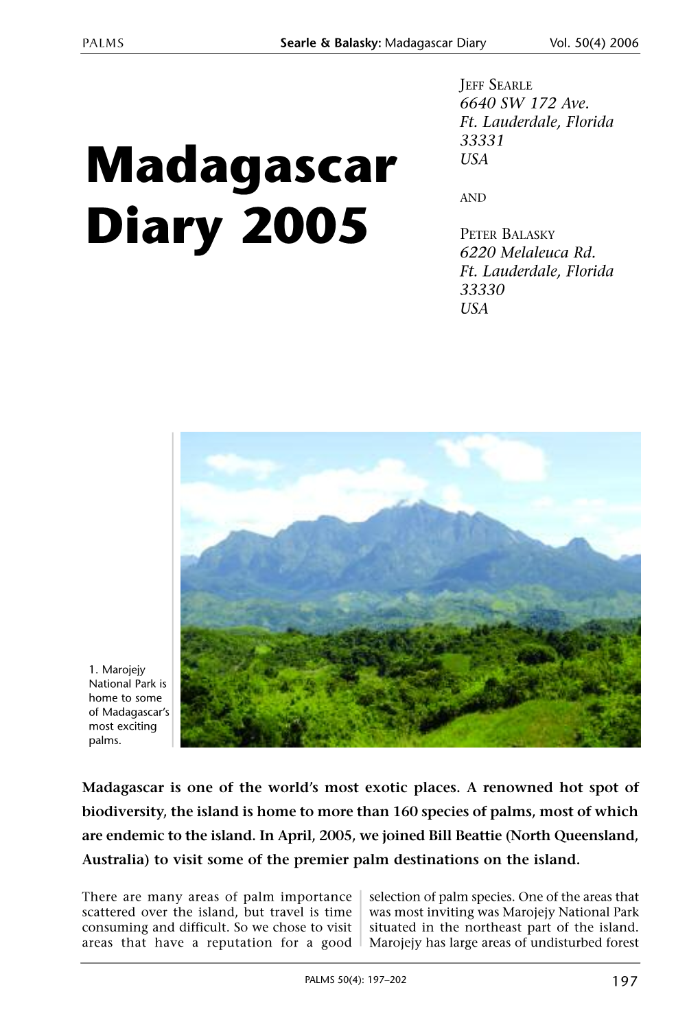 Madagascar Diary 2005