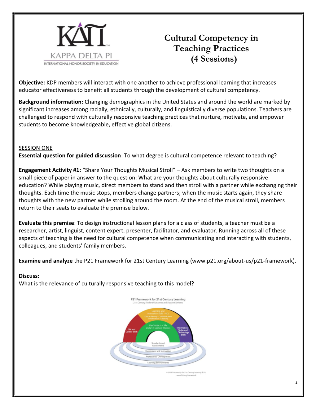 Cultural Competency in Teaching Practices (4 Sessions)