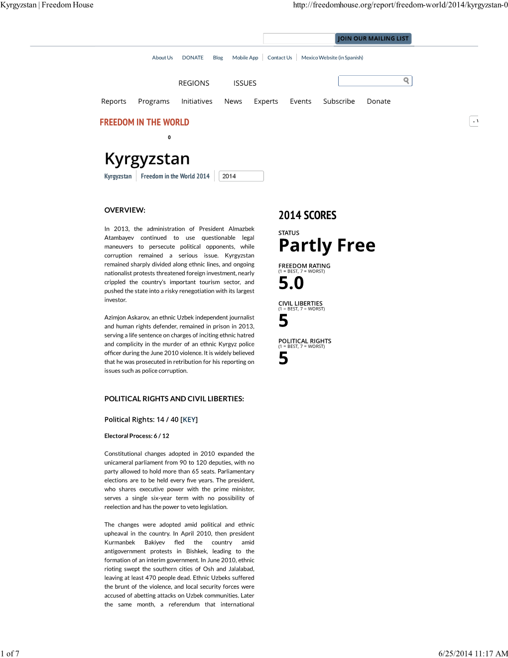 Kyrgyzstan | Freedom House