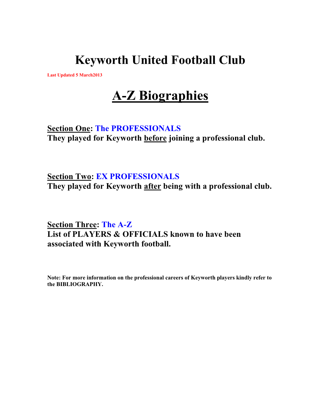 Keyworth United Football Club