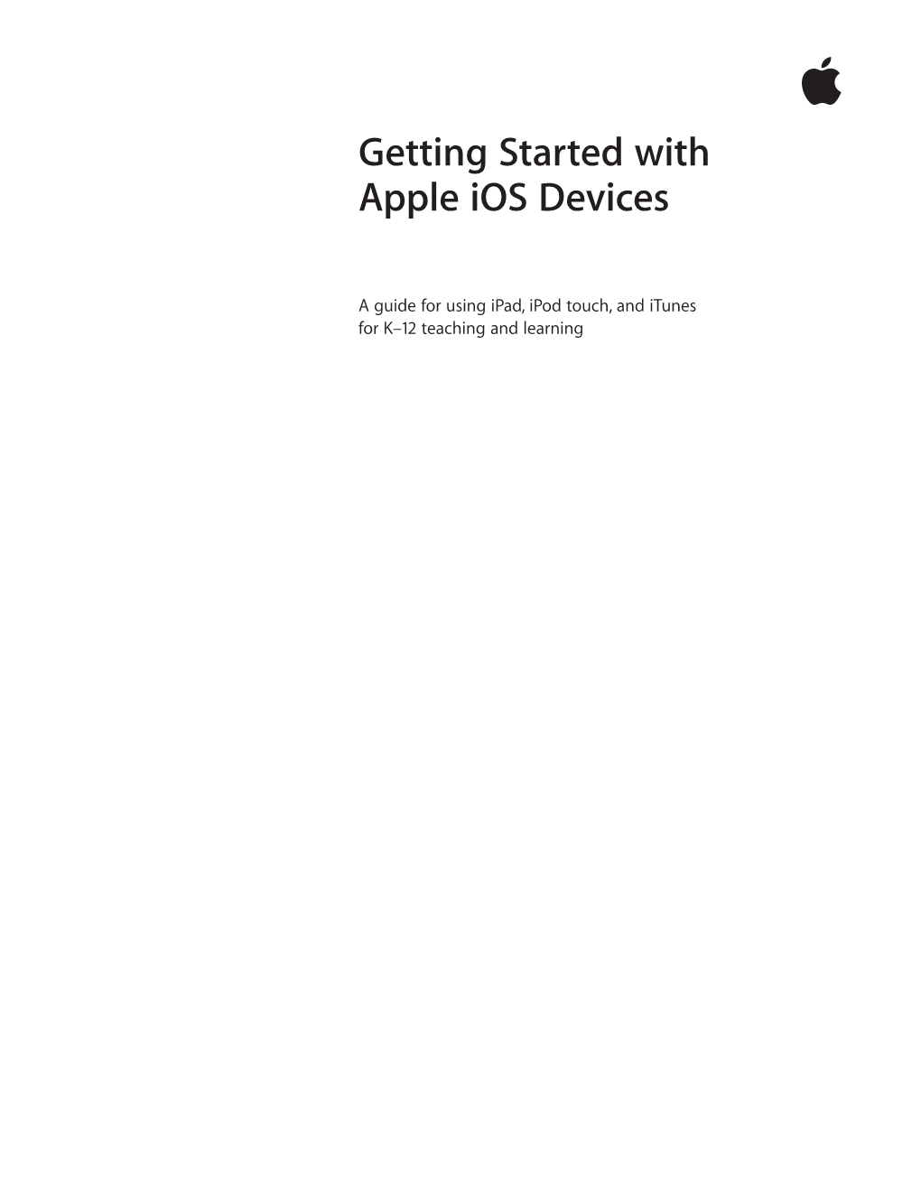 Getting Started with Apple Ios Devices