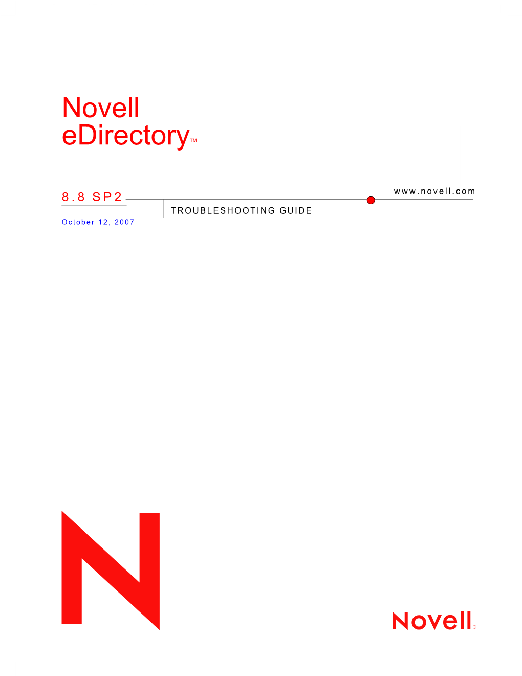 Novell Edirectory 8.8 Troubleshooting Guide Novdocx(En)6 April 2007