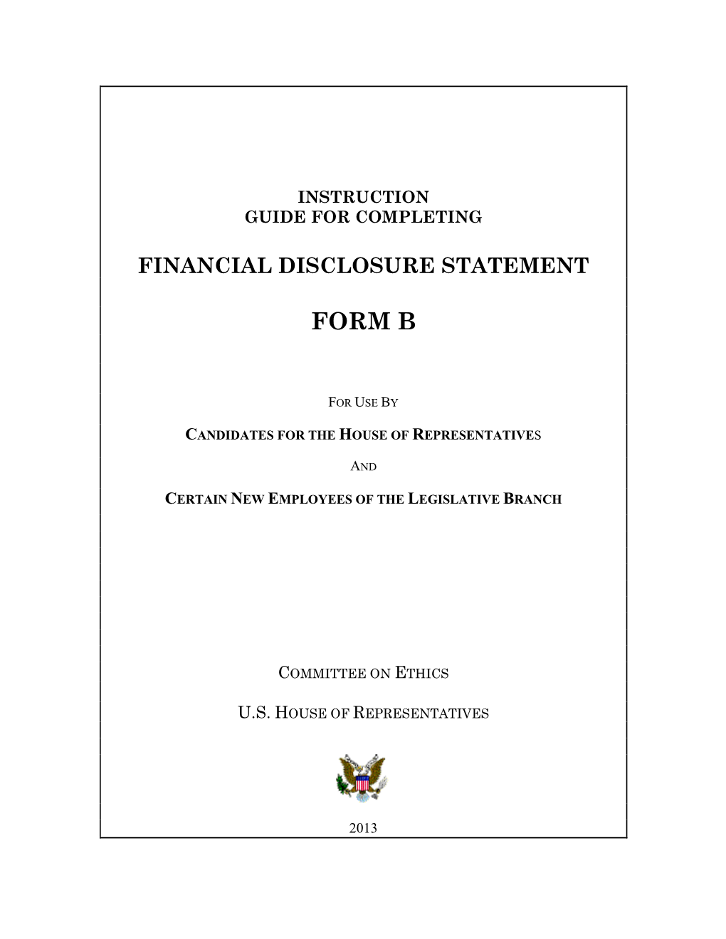Financial Disclosure Statement