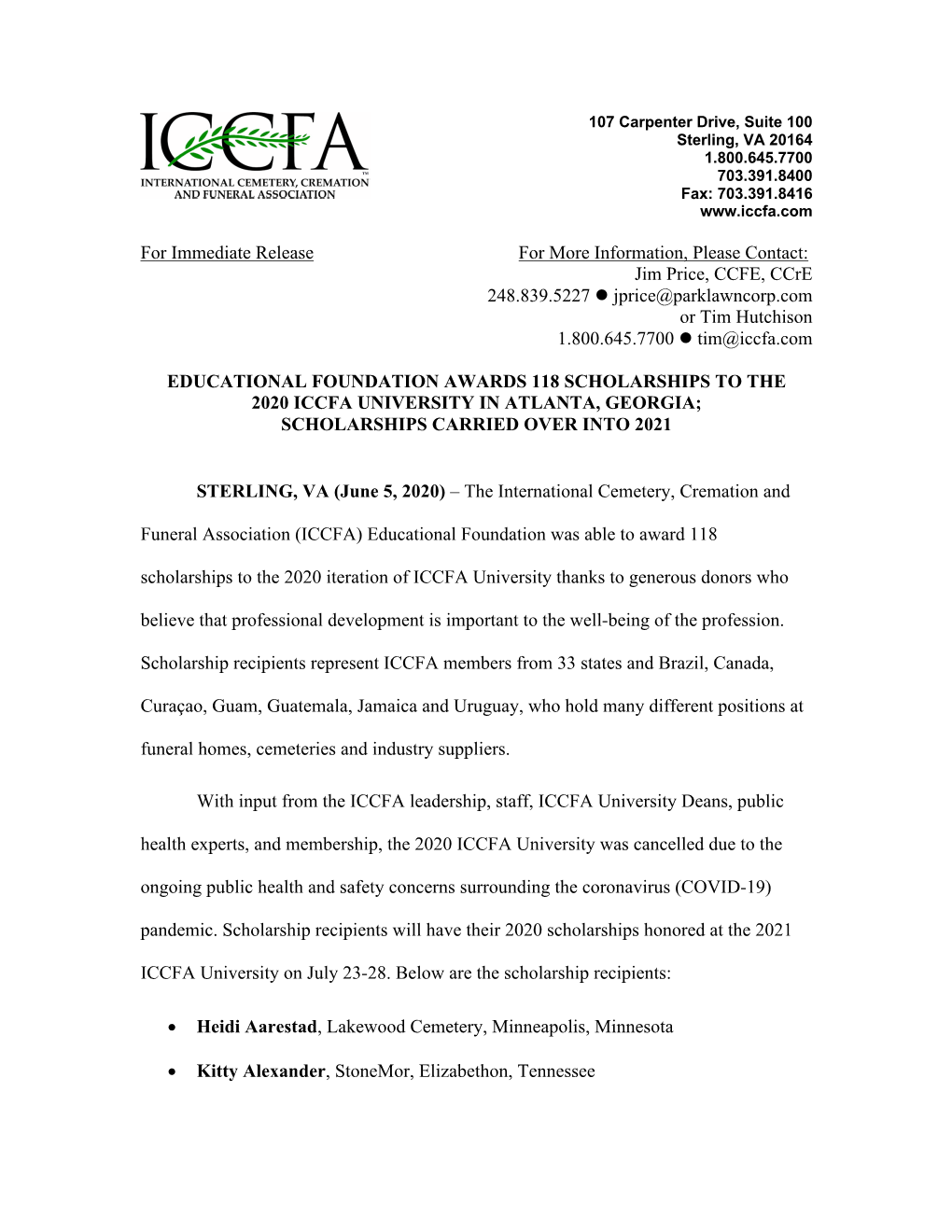 Jim Price, CCFE, Ccre 248.839.5227 Jprice@Parklawncorp.Com Or Ti