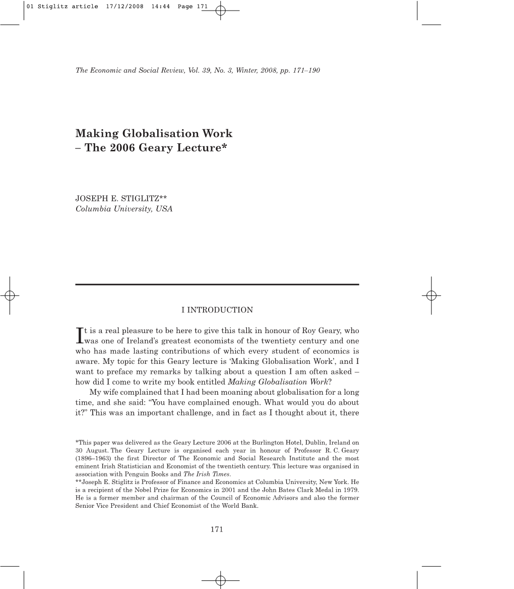 01 Stiglitz Article 17/12/2008 14:44 Page 171