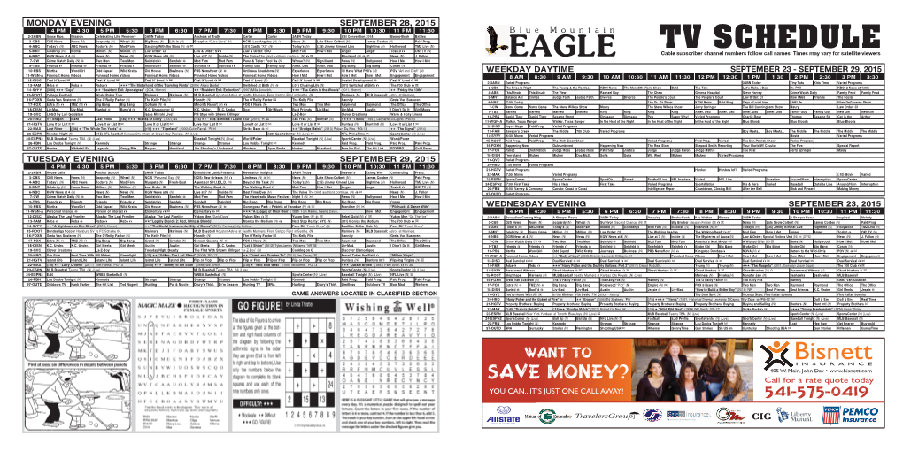 Eagle Tv Schedule