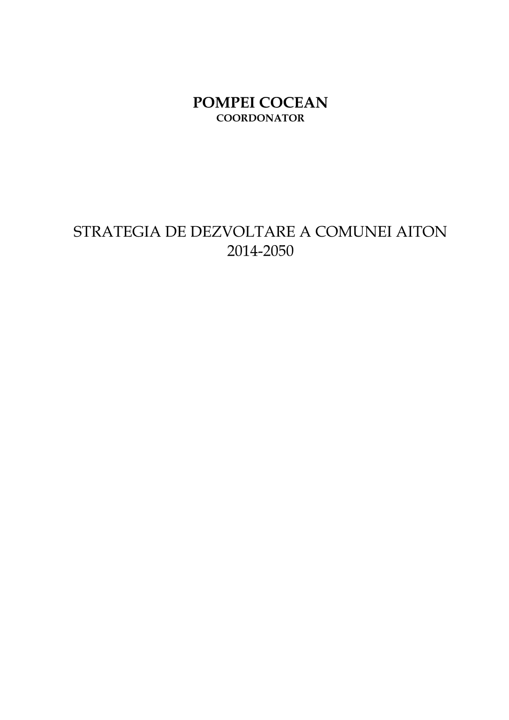 Strategia De Dezvoltare a Comunei Aiton 2014-2050