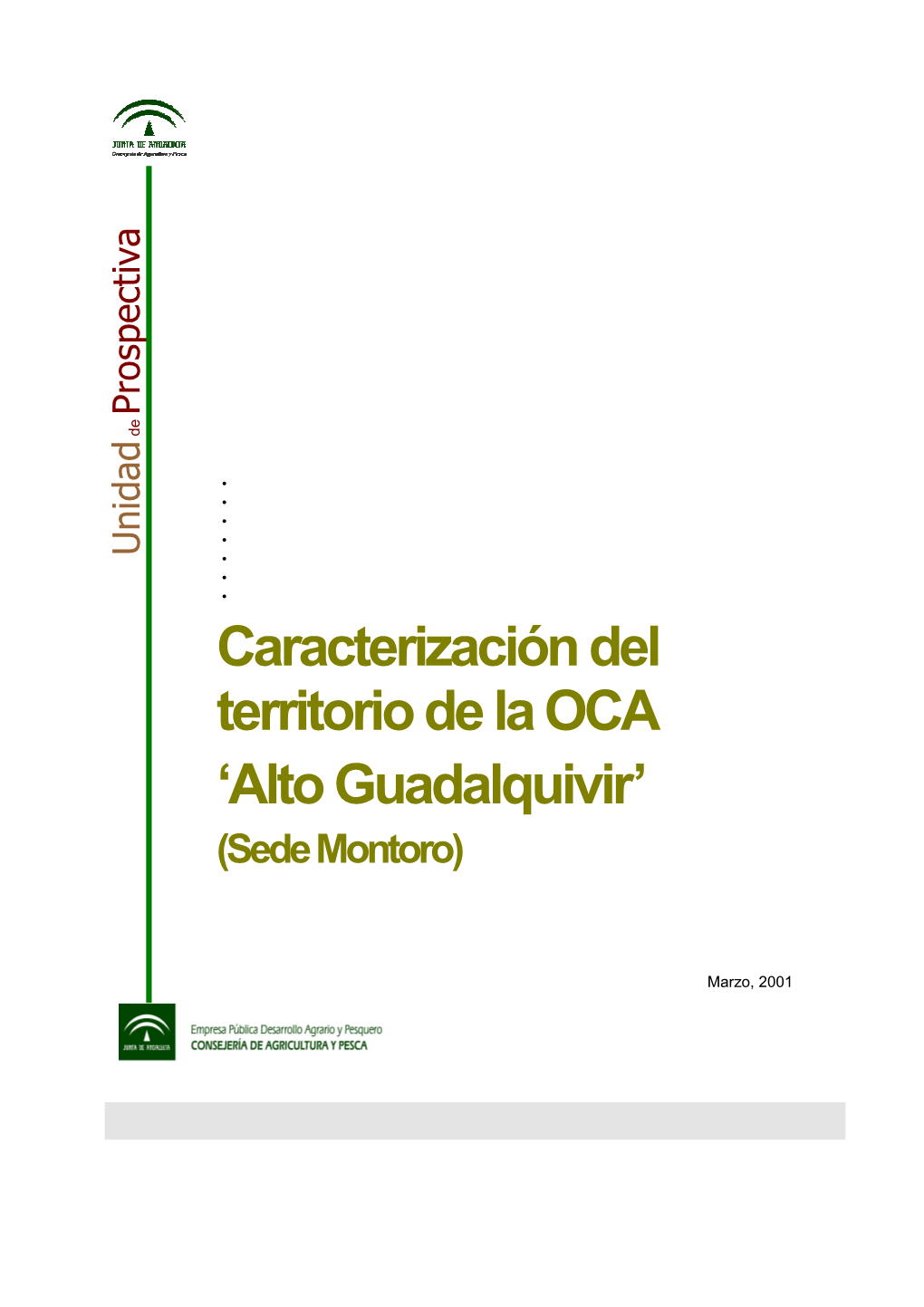 Caracterización Del Territorio De La OCA 'Alto Guadalquivir'