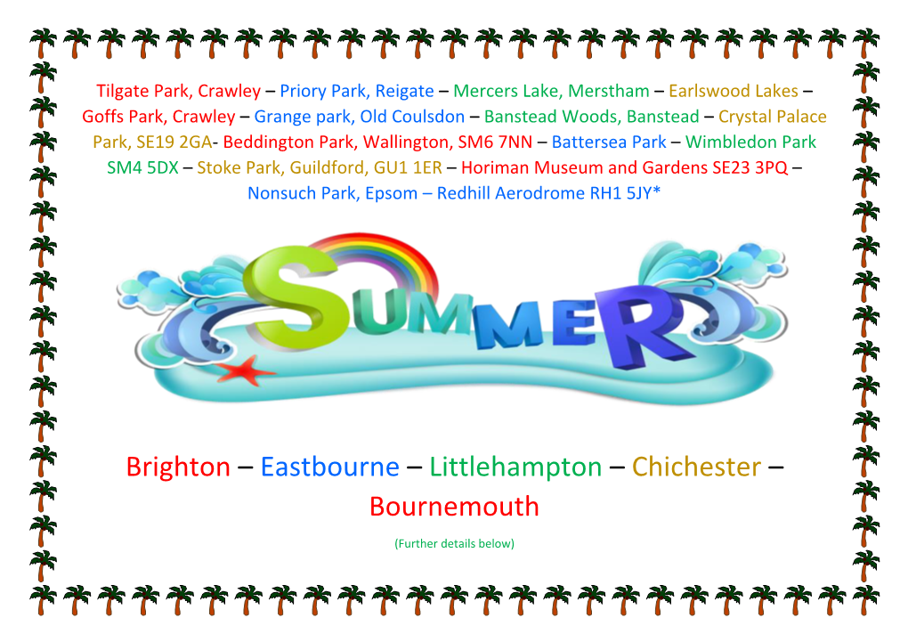 Brighton – Eastbourne – Littlehampton – Chichester – Bournemouth