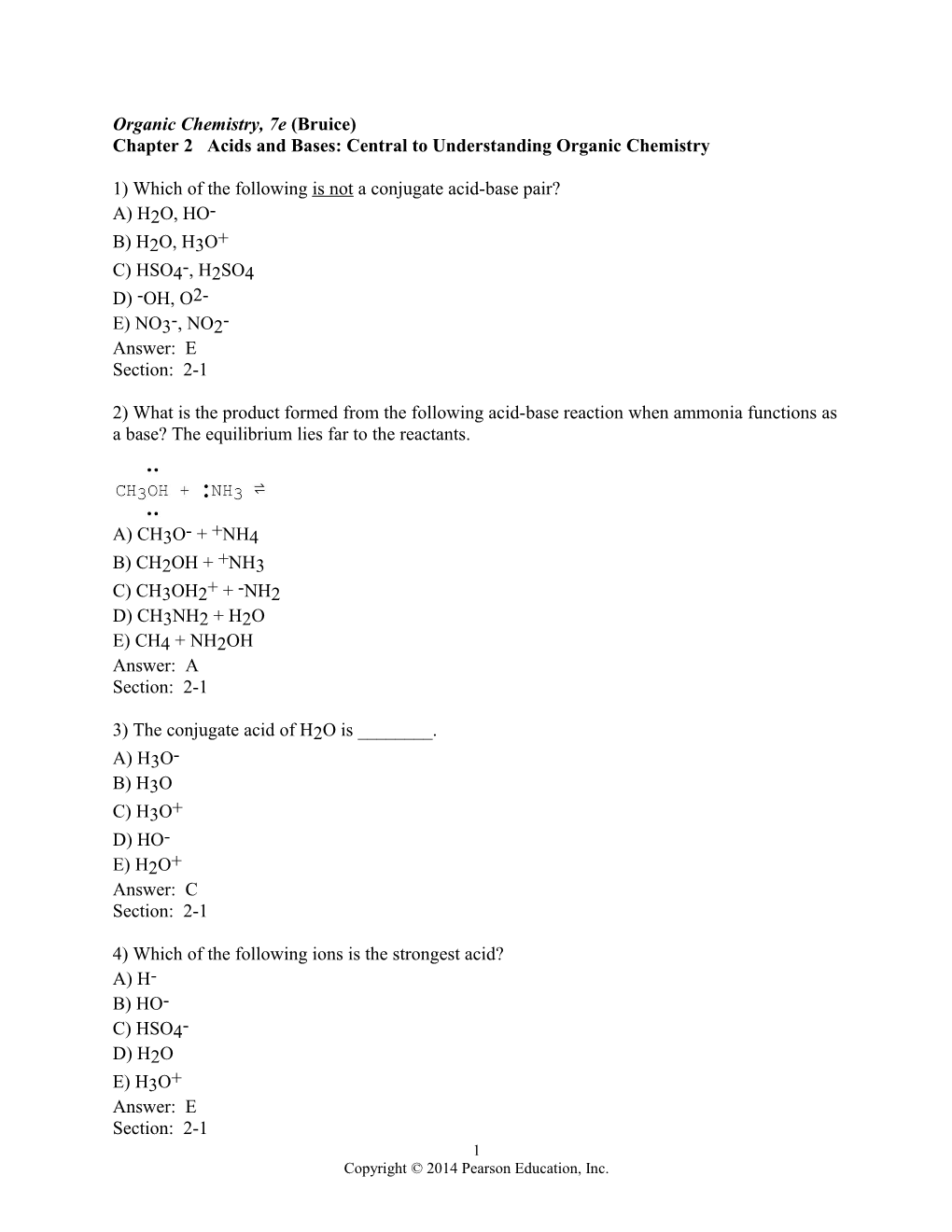 Chapter 2 Acids and Bases: Central to Understanding Organic Chemistry