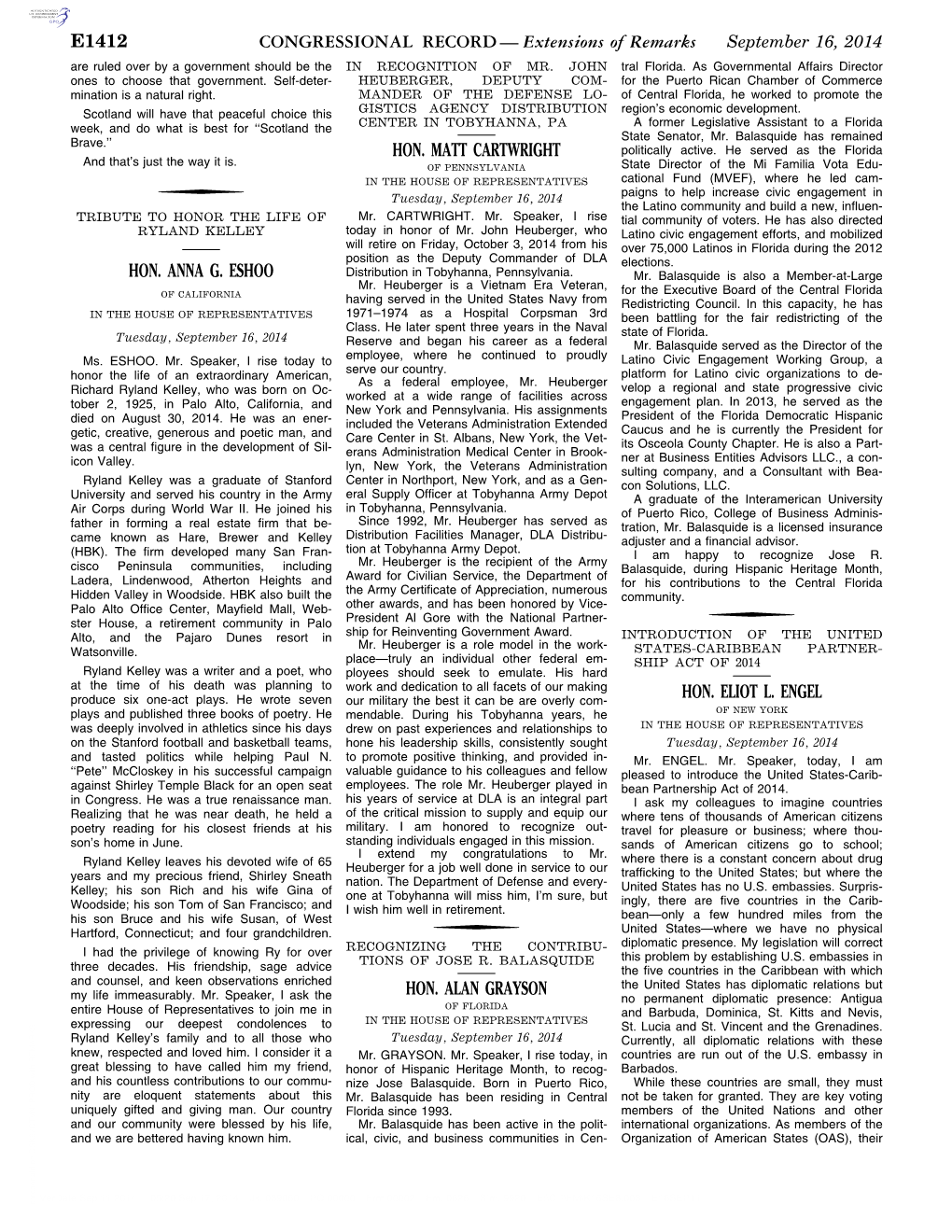 CONGRESSIONAL RECORD— Extensions of Remarks E1412 HON
