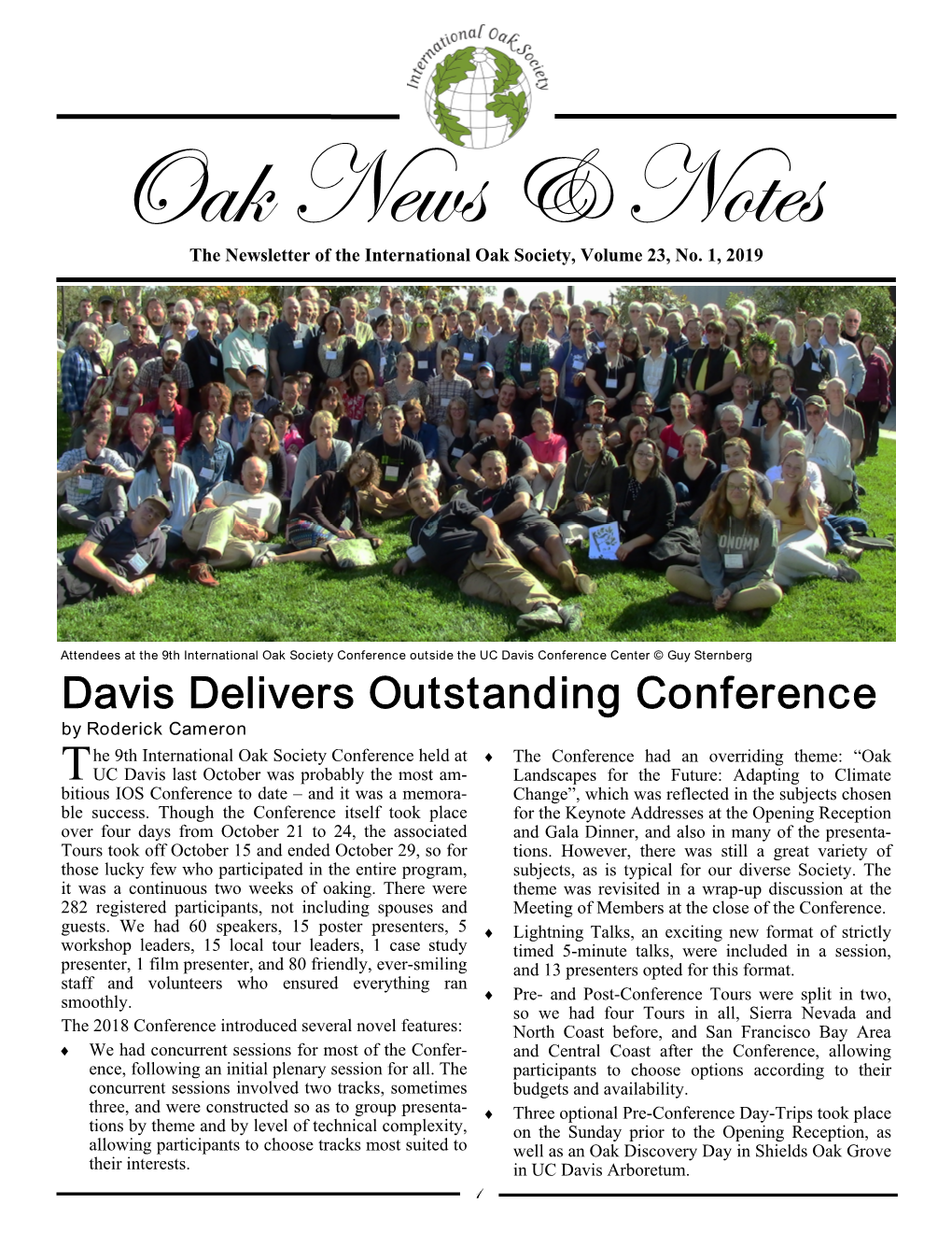 Bt~ Axãá 9 Aéàxá the Newsletter of the International Oak Society, Volume 23, No