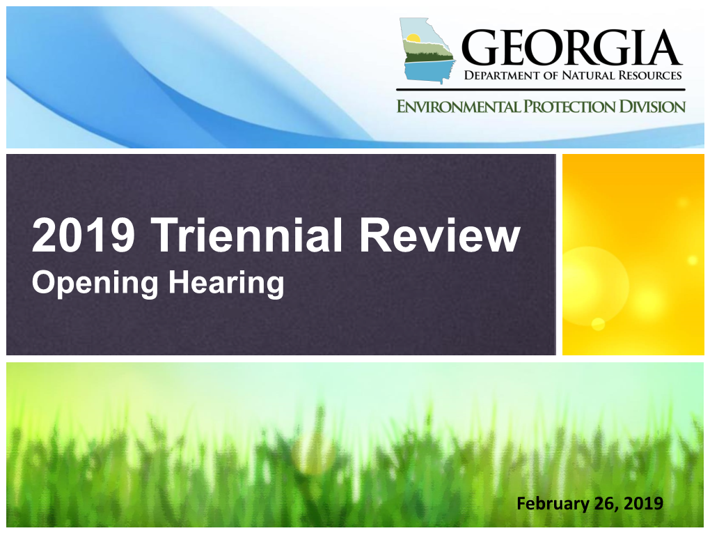 2019 Triennial Review Opening Hearing