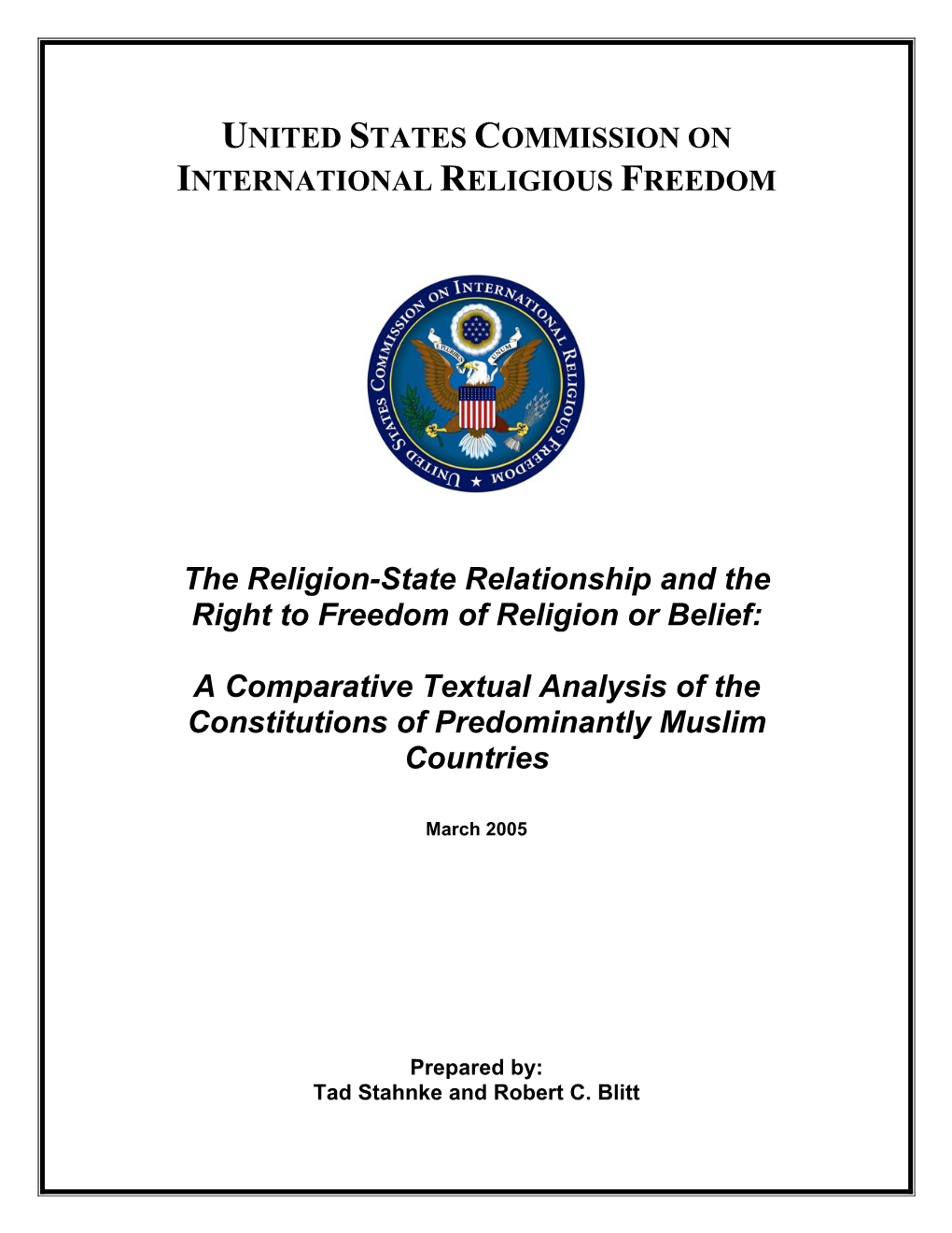 The Religion-State Relationship and the Right to Freedom of Religion Or Belief