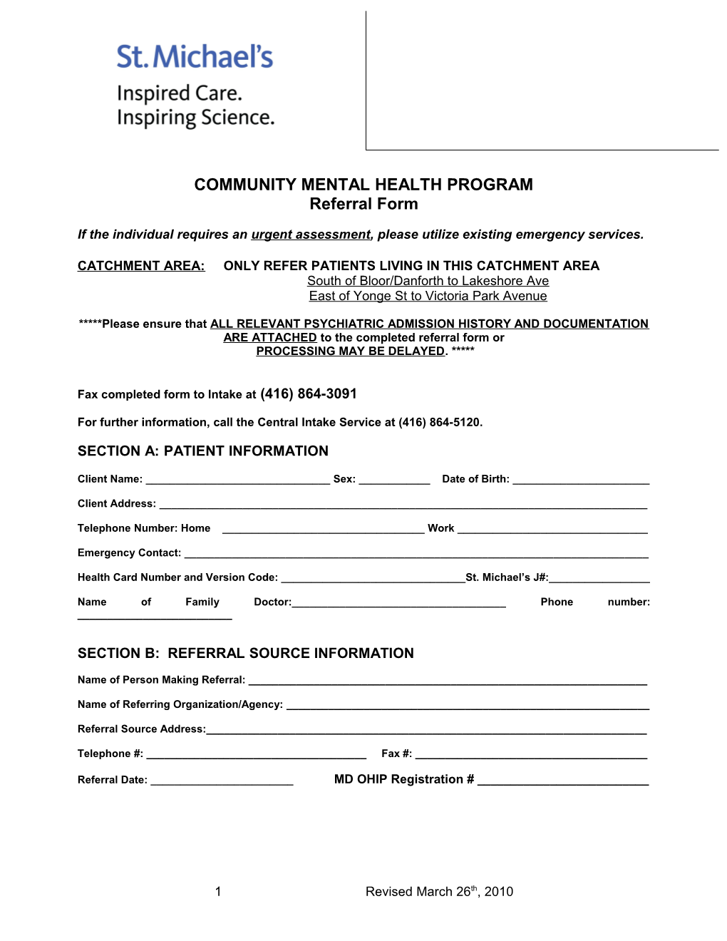 Community Mental Health Program