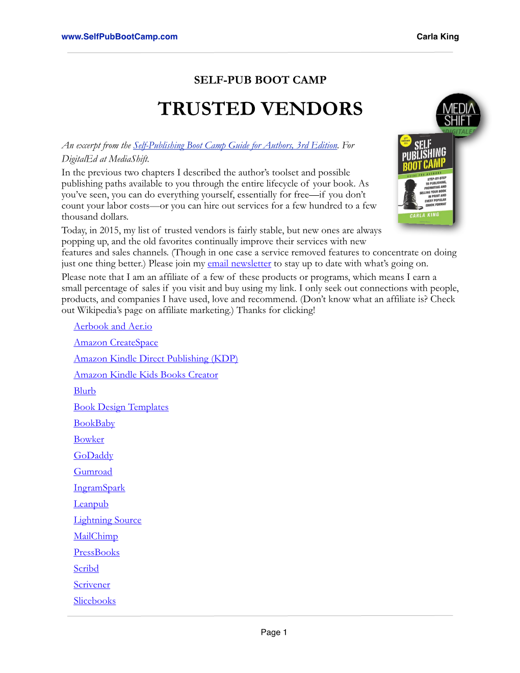 Trusted Vendors