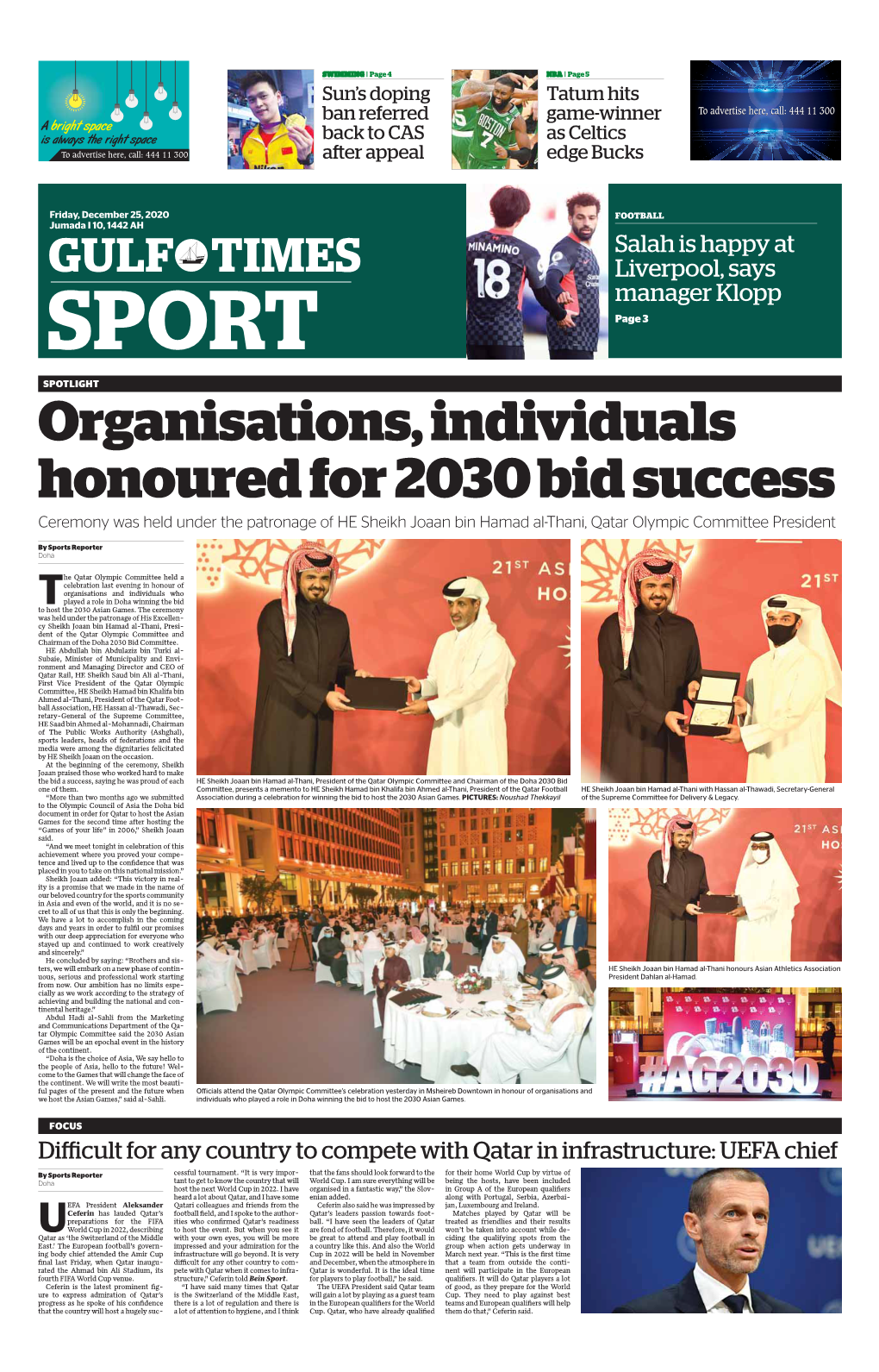 Organisations, Individuals Honoured for 2030 Bid Success