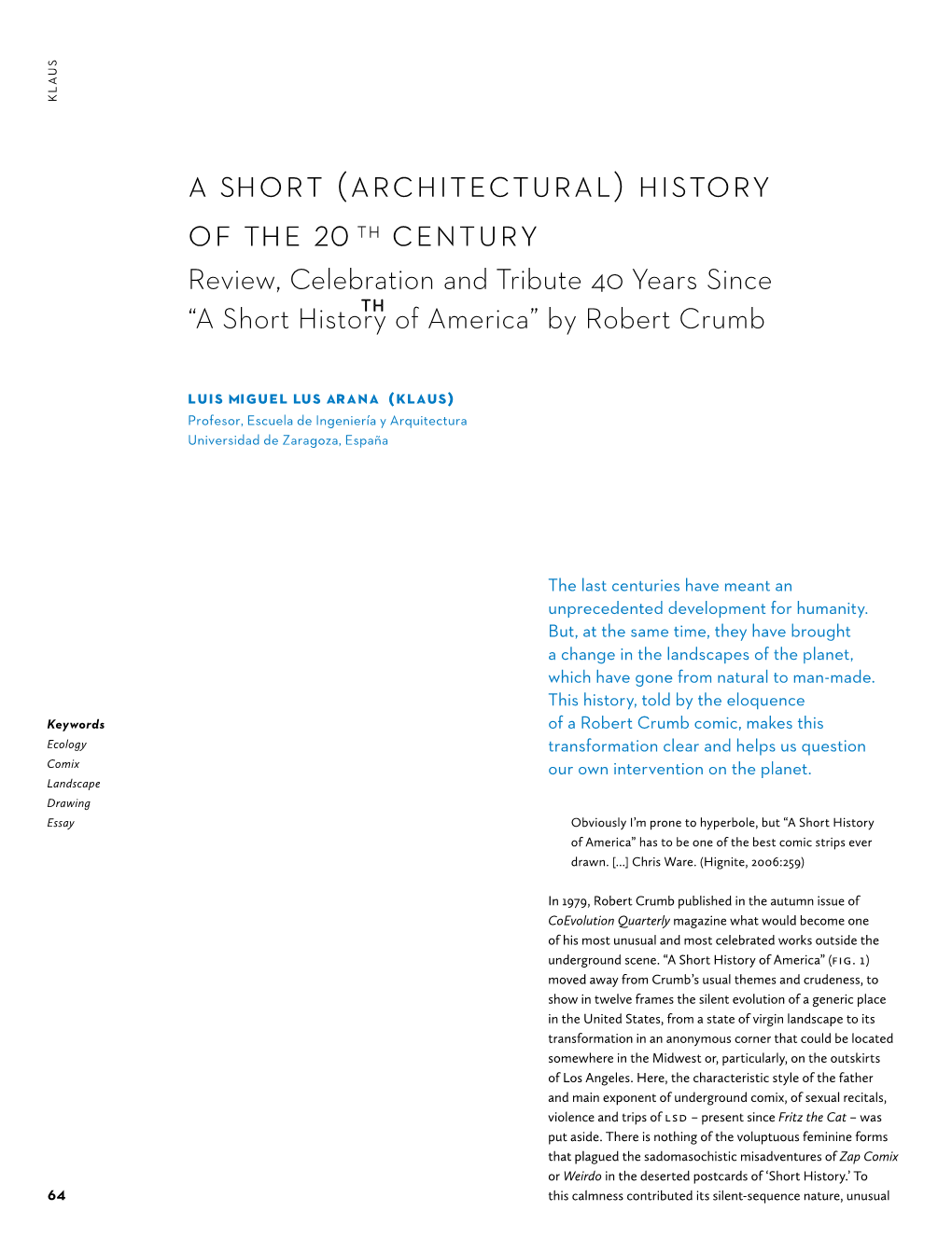 A Short (Architectural) History of the 20Th Century