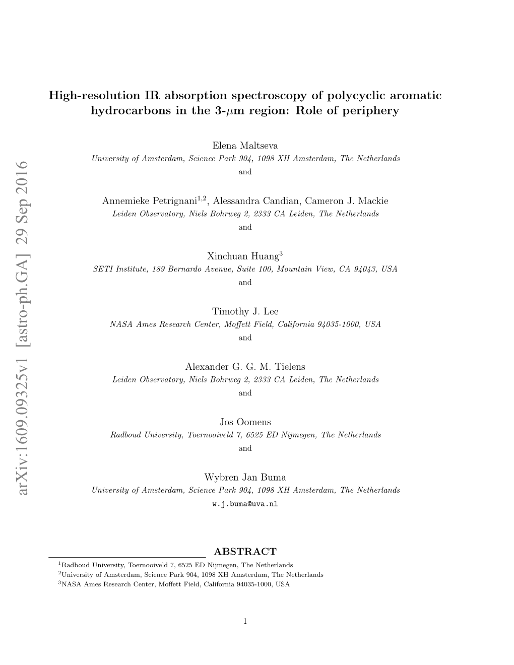 High-Resolution IR Absorption Spectroscopy of Polycyclic Aromatic Hydrocarbons in the 3-Μm Region: Role of Periphery