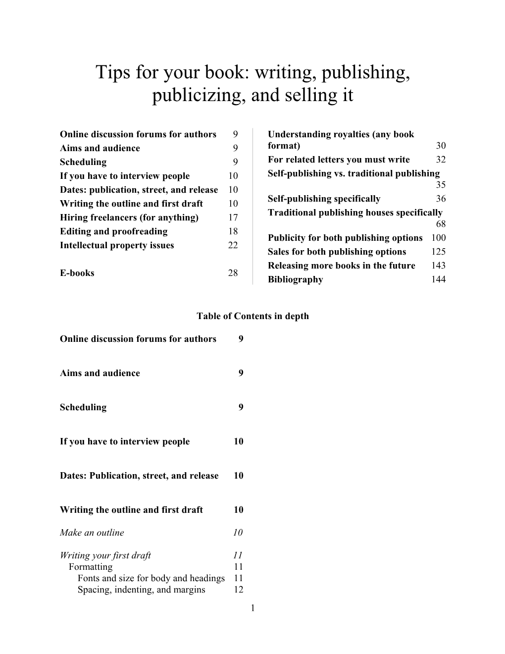 Tips for Your Book: Writing, Publishing, Publicizing, and Selling It