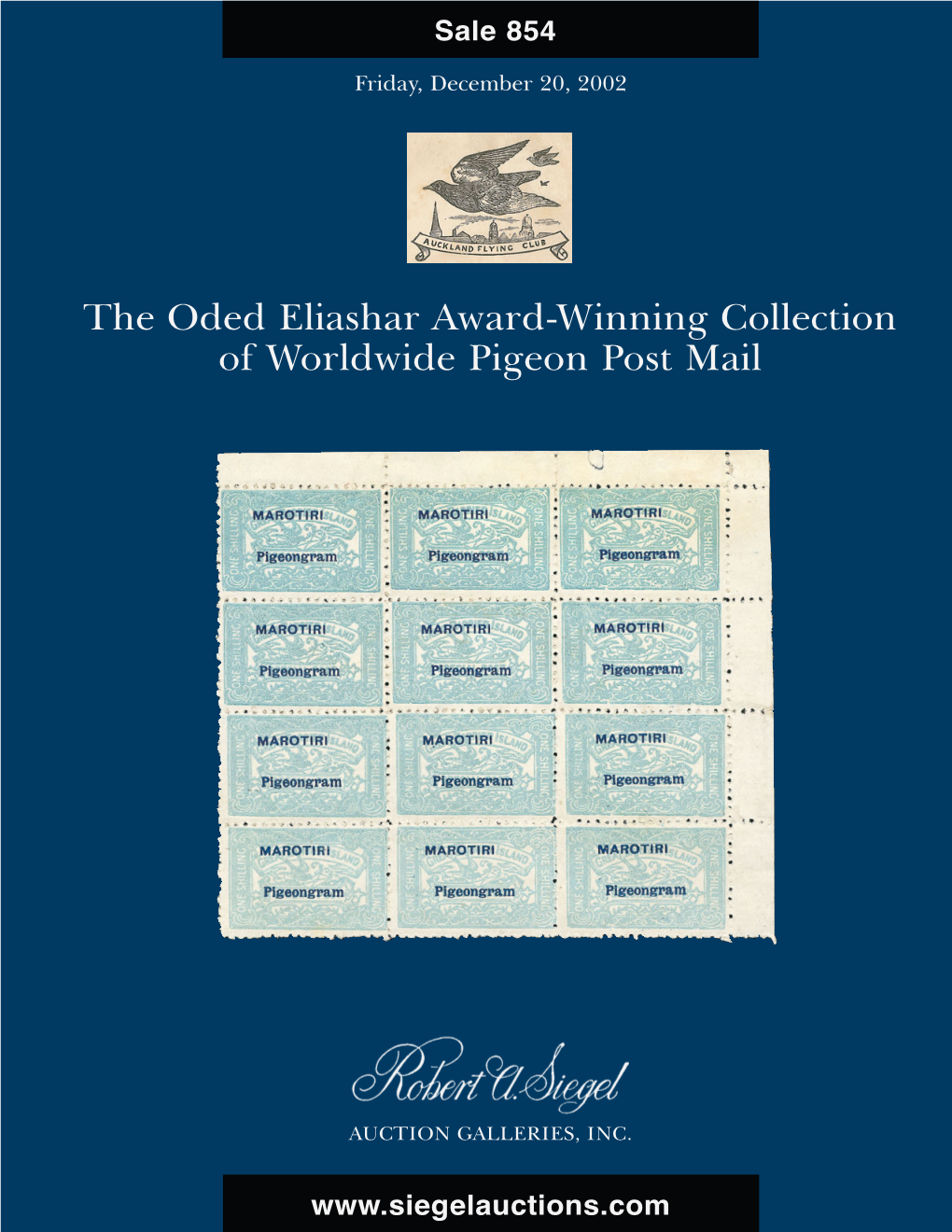 854-Oded Eliashar Award Winning Collection of Worldwide Pigeon