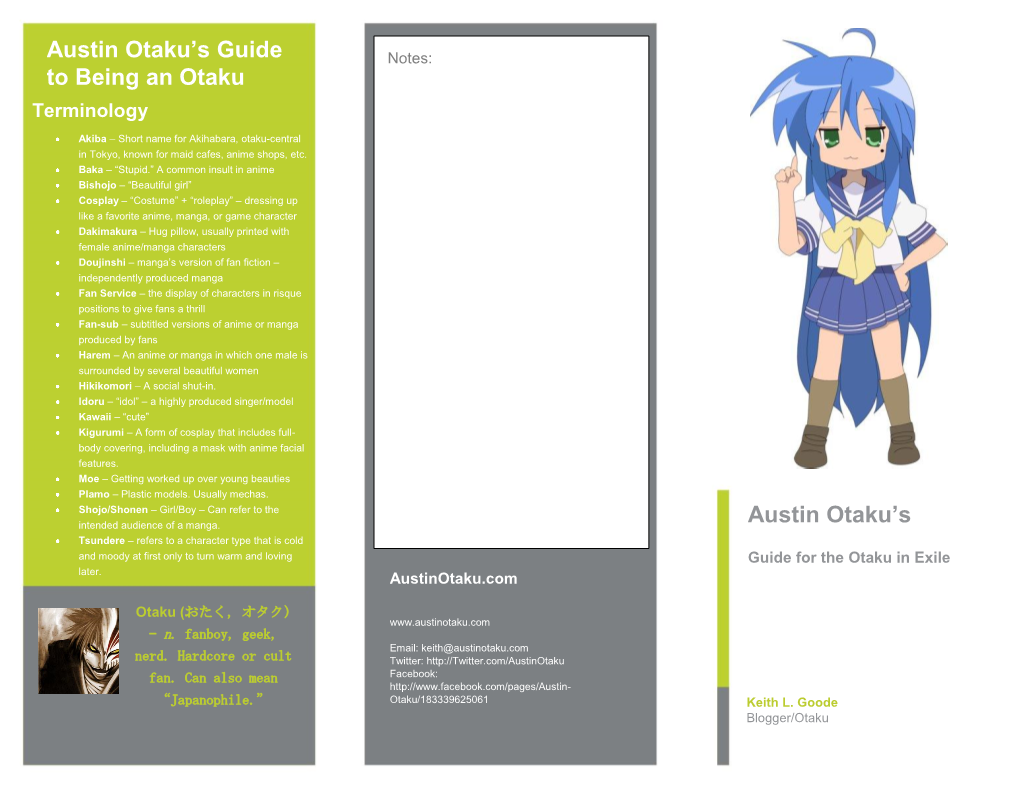 Austin Otaku's Guide to Being an Otaku Austin Otaku's