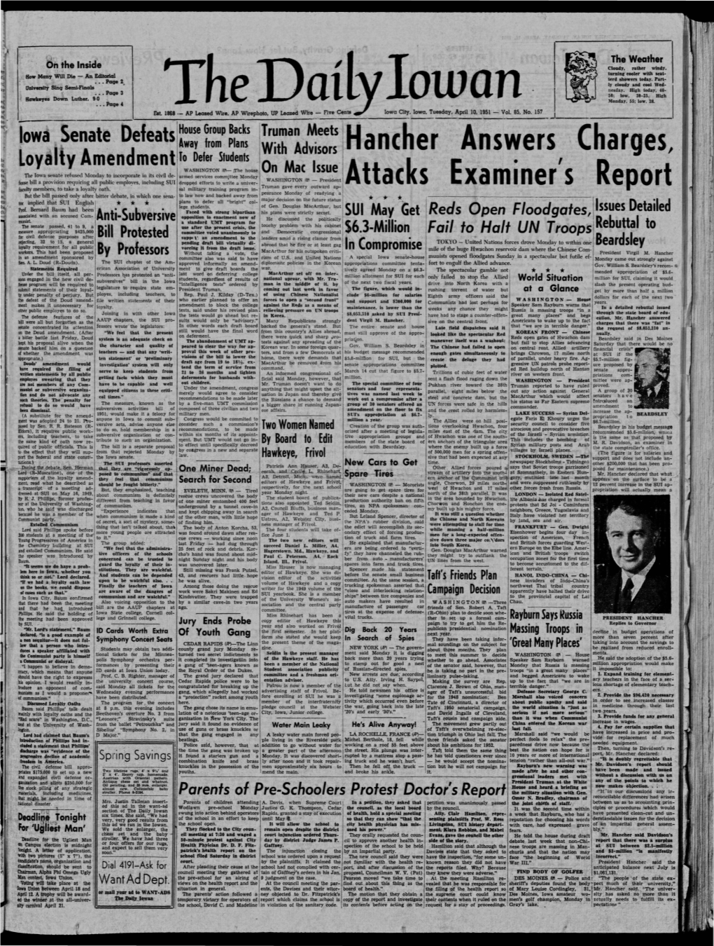 Daily Iowan (Iowa City, Iowa), 1951-04-10