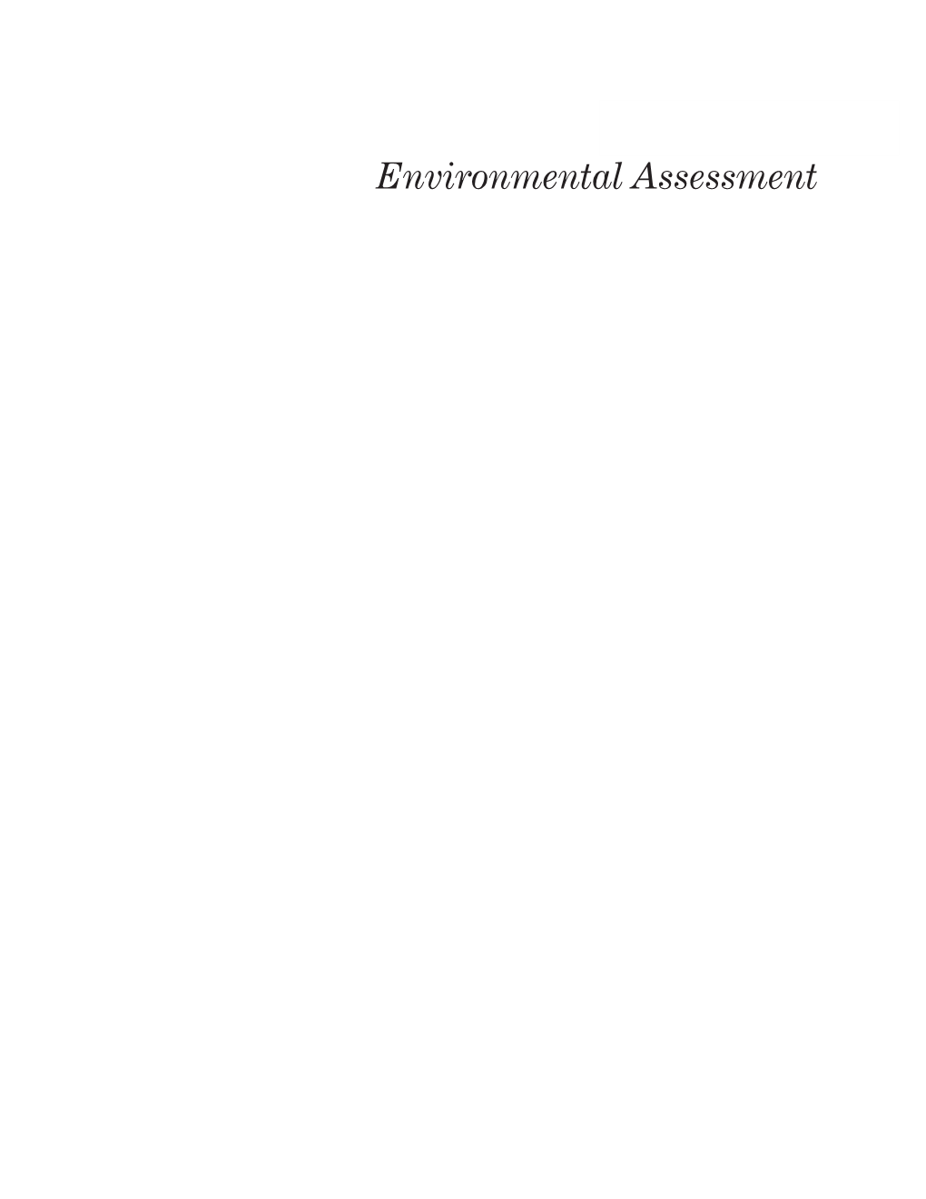 Environmental Assessment