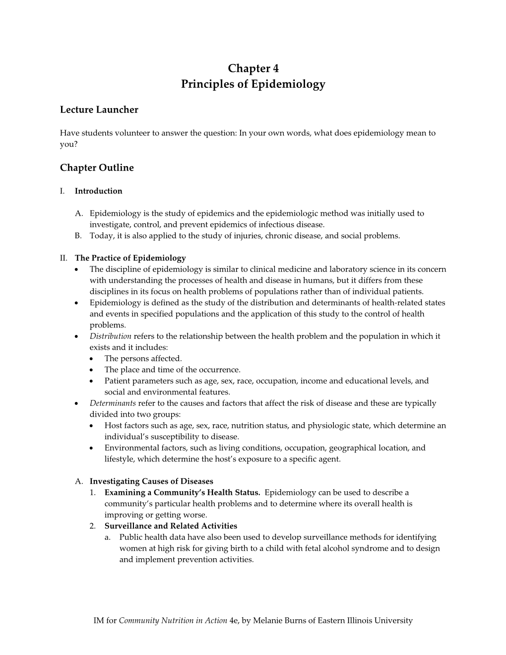 Principles of Epidemiology