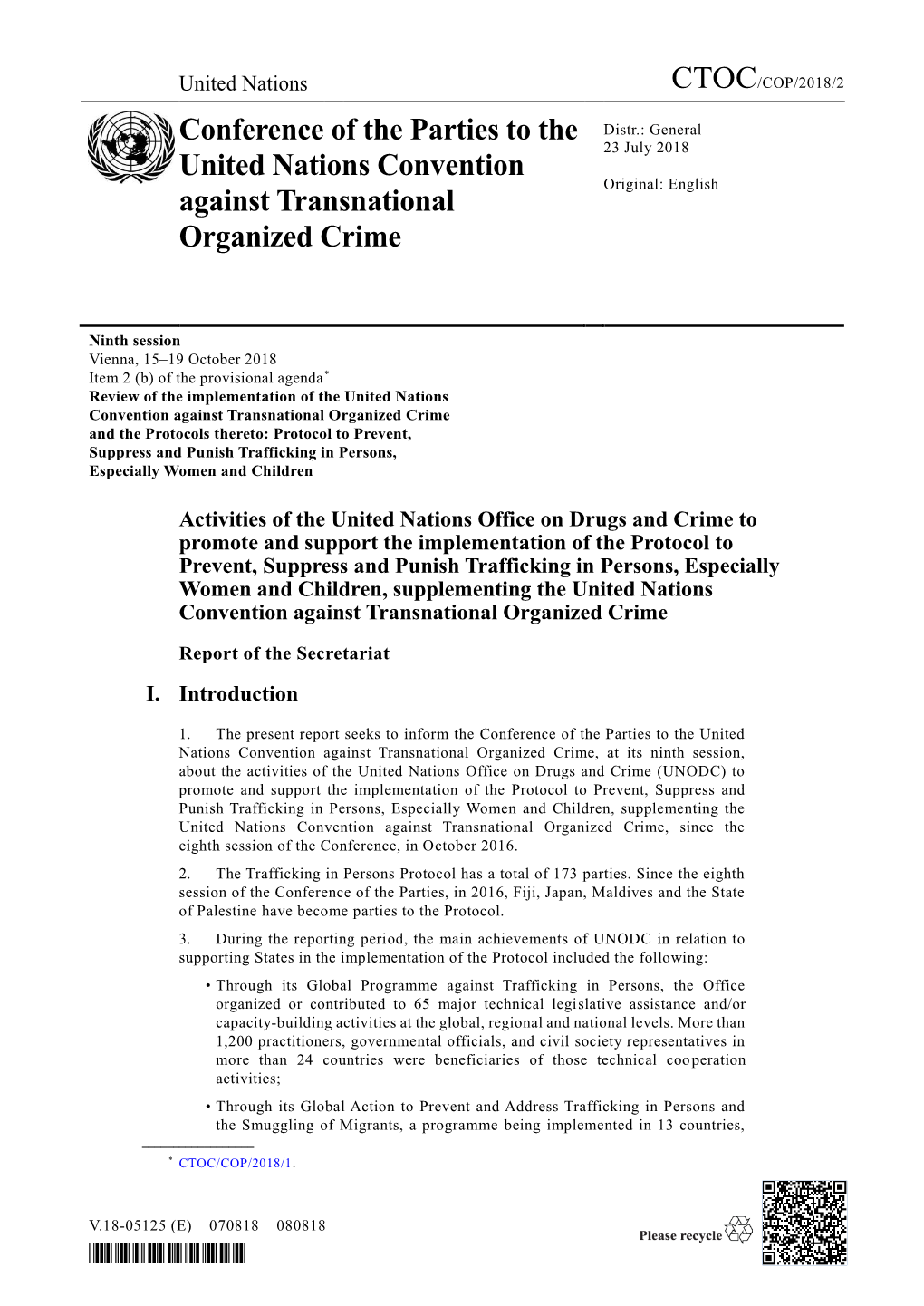 Conference of the Parties to the United Nations Convention Against Transnational Organized Crime