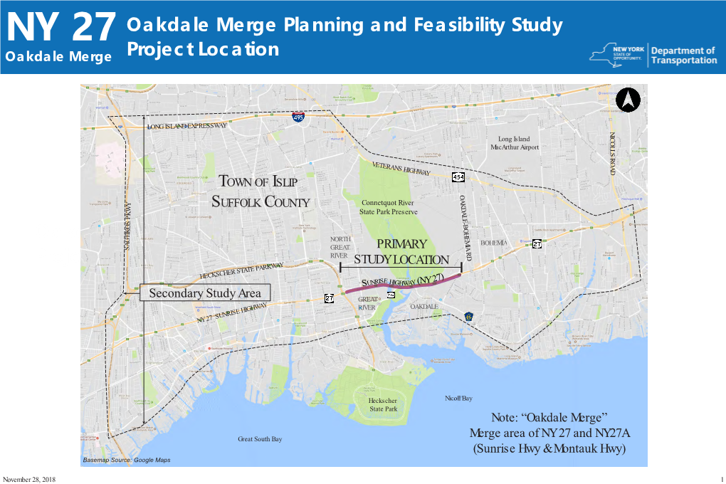 Oakdale Merge Planning and Feasibility Study Oakdale Merge Project Location