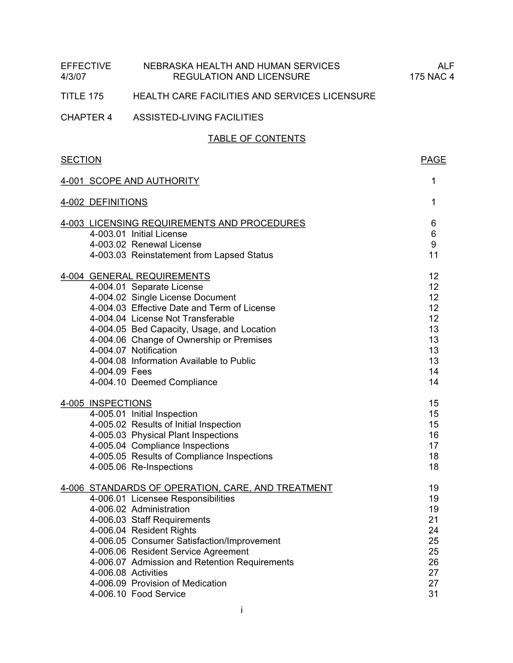 Assisted Living Facilities