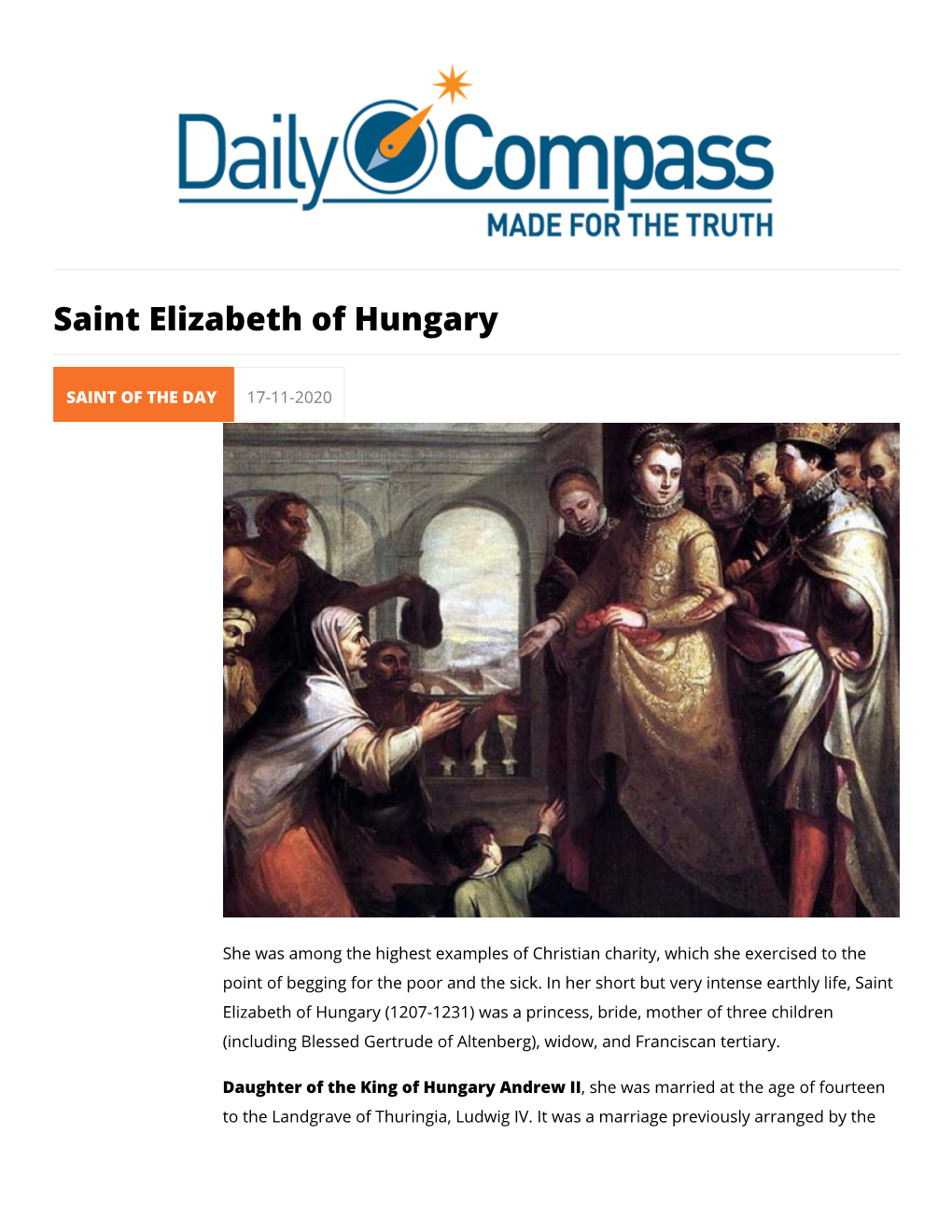 Saint Elizabeth of Hungary