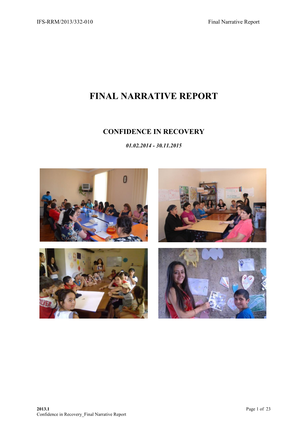 Final Narrative Report