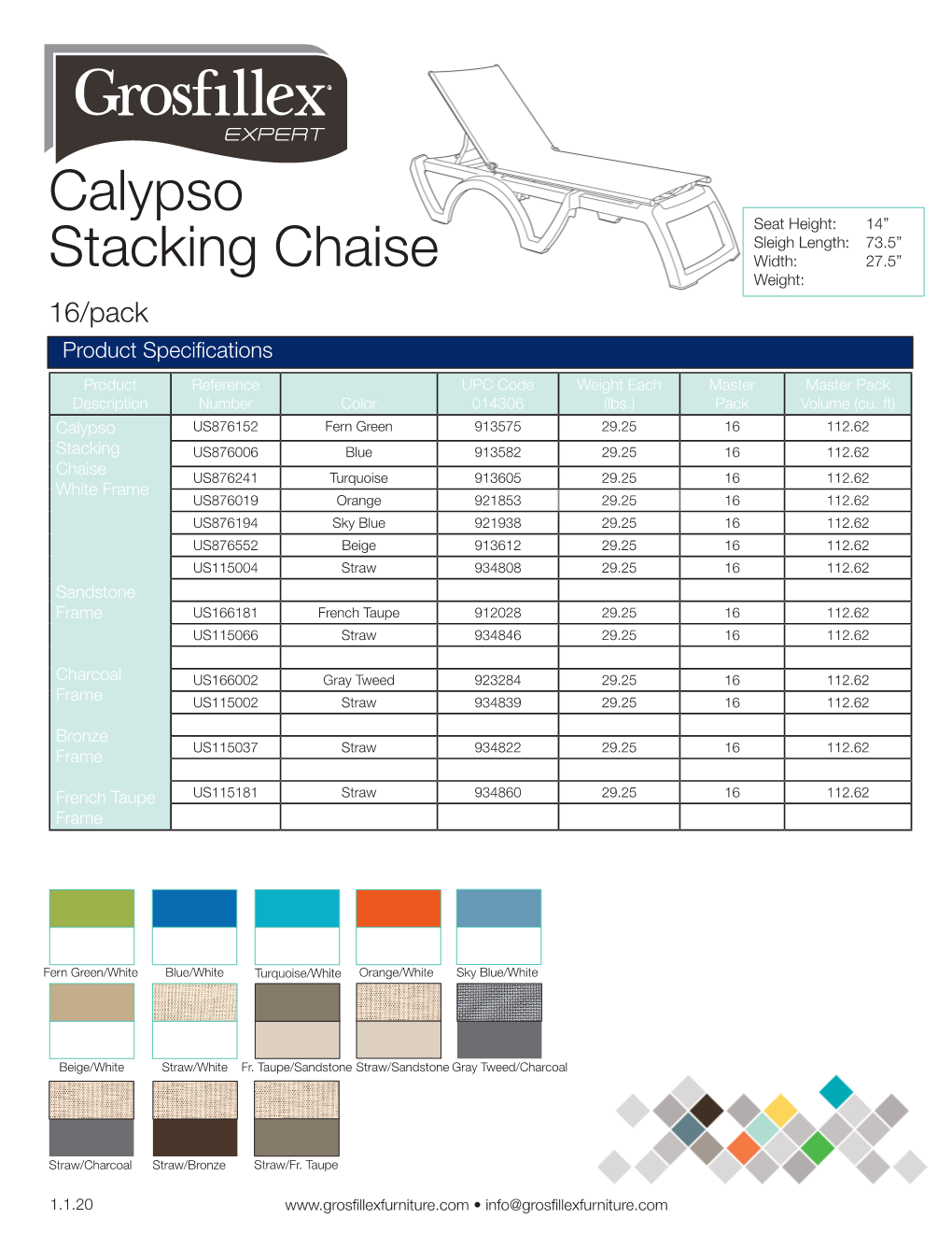 Calypso Stacking Chaise